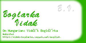 boglarka vidak business card